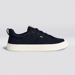 IBI Cariuma Low Top Bamboo Weave Knit Vegan Hombre Azul Marino | GLRFIN710