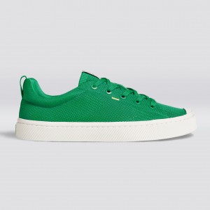 IBI Cariuma Low Top Bamboo Weave Knit Vegan Hombre Verde | LNODST429