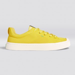 IBI Cariuma Low Top Bamboo Weave Knit Vegan Mujer Amarillo | IQXZYD458