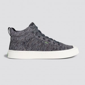 IBI HIGH Cariuma High Top Bamboo Weave Knit Vegan Mujer Gris | OWGDET027