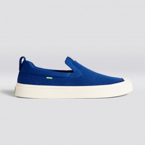 IBI Slip-On Cariuma Low Top Bamboo Weave Knit Vegan Hombre Azules | SBCATX953