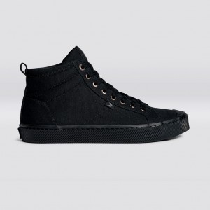 OCA HIGH Cariuma High Top Canvas Vegan Hombre Negras | FKCDPR341