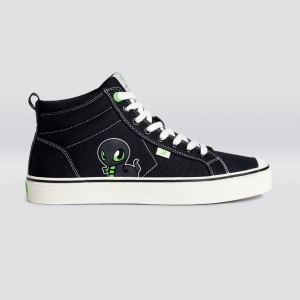 OCA HIGH Cariuma High Top Canvas Vegan Mujer Negras | MCLQZY289