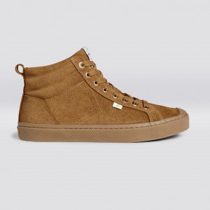 OCA HIGH Cariuma High Top Suede Mujer Camel | CXINDA182