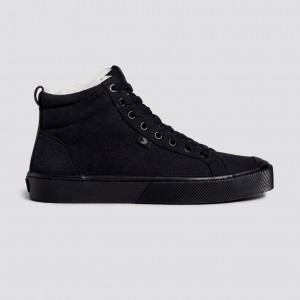 OCA HIGH Cariuma High Top Suede Vegan Hombre Negras | MIKSAN415