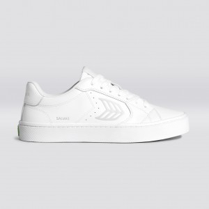 OCA LOW Cariuma Low Top Leather Vegan Hombre Blancas | NVBXMC217