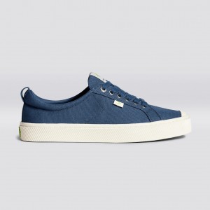 OCA LOW Cariuma Low Top Lona Vegan Hombre Azules | PXUKMD473