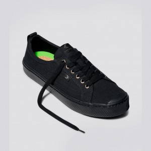 OCA LOW Cariuma Low Top Lona Vegan Hombre Negras | OPQKXE178