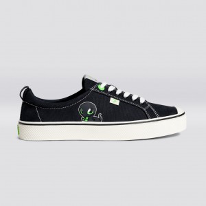 OCA LOW Cariuma Low Top Lona Vegan Hombre Negras | WTKJEB016