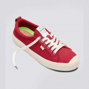 OCA LOW Cariuma Low Top Lona Vegan Hombre Rojas | IUWGNO892