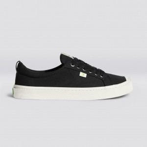 OCA LOW Cariuma Low Top Lona Vegan Mujer Negras | RSIDZG268