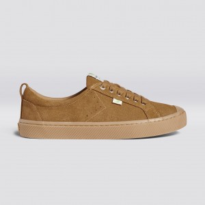 OCA LOW Cariuma Low Top Suede Hombre All Camel | WOPDMR601