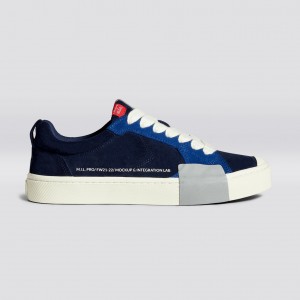 OCA LOW Cariuma Low Top Suede Hombre Azul Marino | YTIXNM172