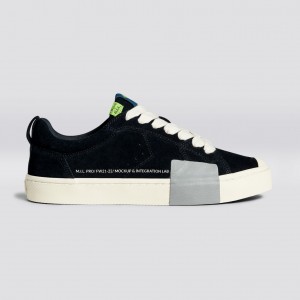 OCA LOW Cariuma Low Top Suede Hombre Negras | YLFBQN823