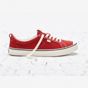 OCA LOW Cariuma Low Top Suede Hombre Rojas | PEGNIU367