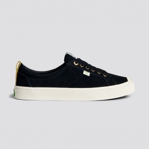 OCA LOW Cariuma Low Top Suede Mujer Negras | ADFHJK183