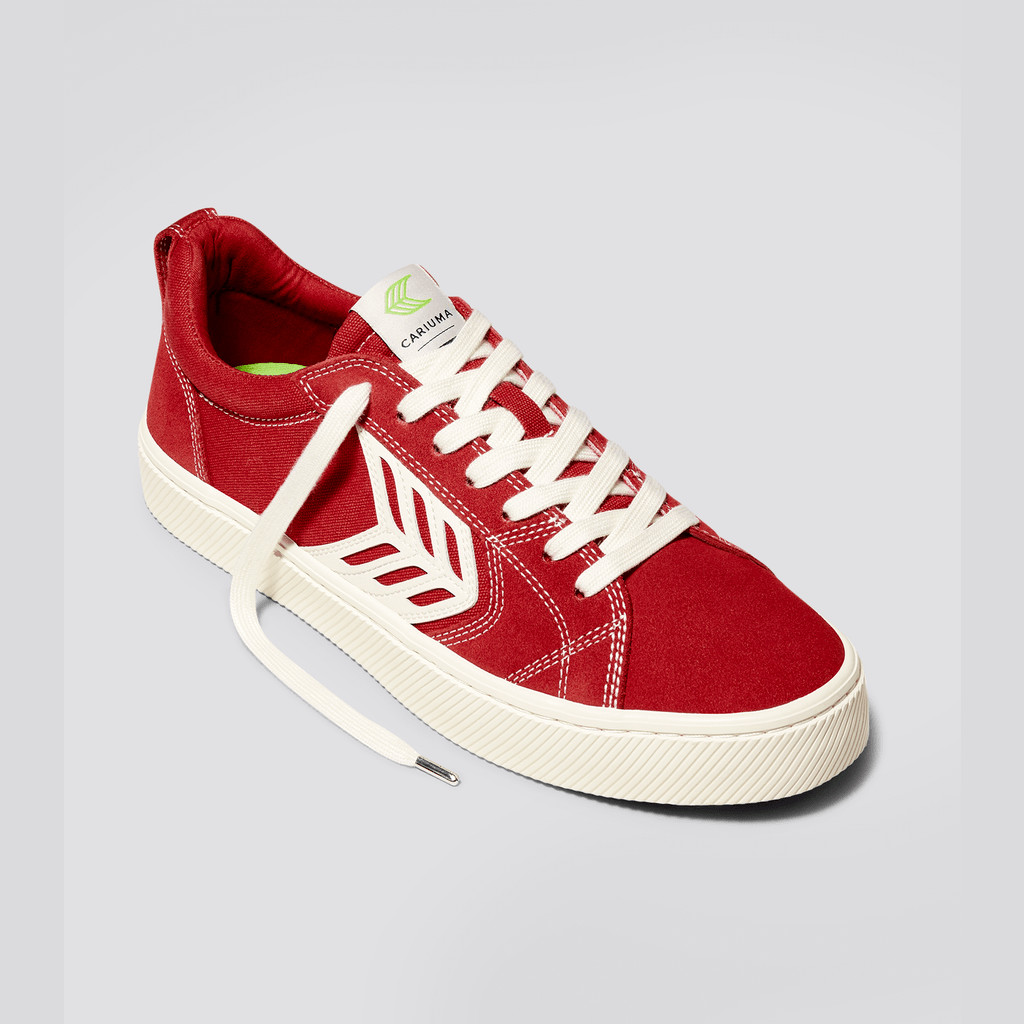 CATIBA PRO Cariuma Low Top Canvas Skate Vegan Mujer Rojas | YJPLUQ849