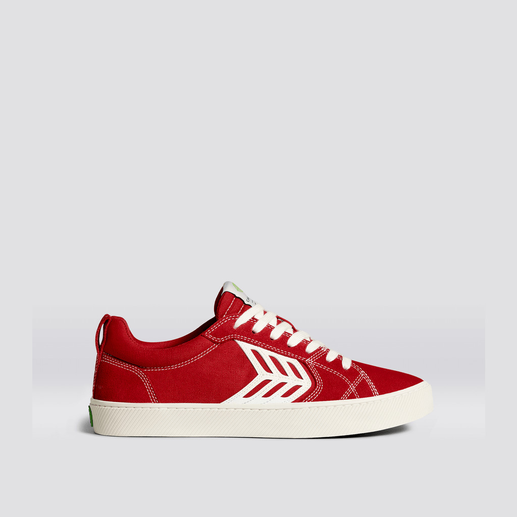 CATIBA PRO Cariuma Low Top Canvas Skate Vegan Mujer Rojas | YJPLUQ849