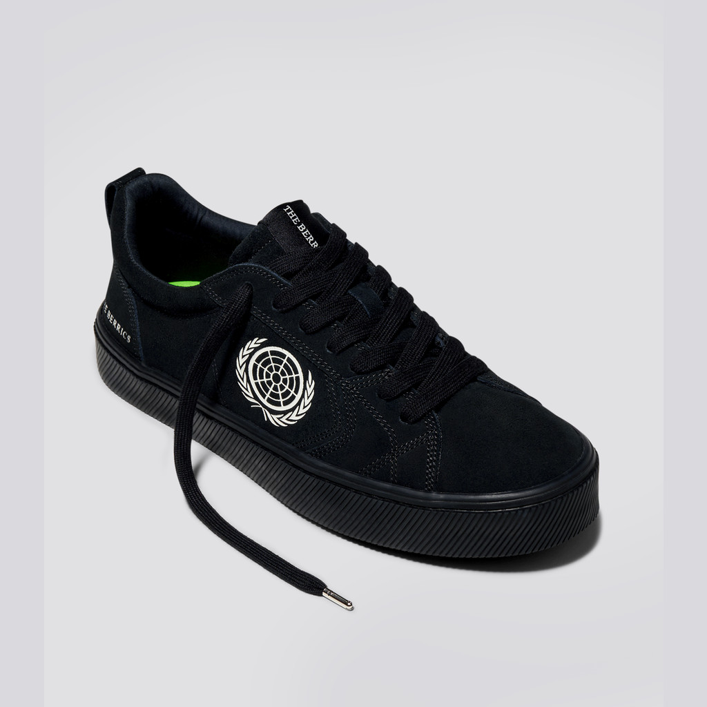 CATIBA PRO Cariuma Low Top Suede Hombre Negras | IHCZDB352