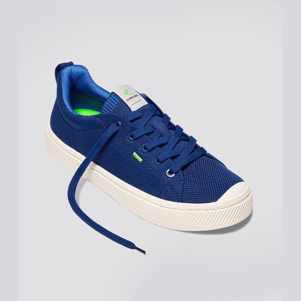 IBI Cariuma Low Top Bamboo Weave Knit Mujer Azules | KIWHCD062