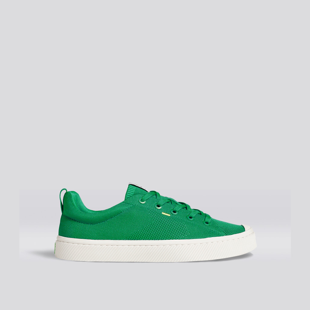 IBI Cariuma Low Top Bamboo Weave Knit Vegan Hombre Verde | LNODST429