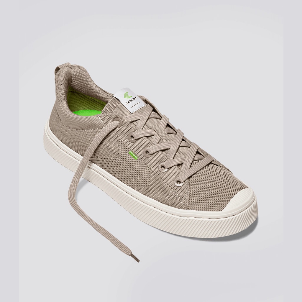 IBI Cariuma Low Top Bamboo Weave Knit Vegan Hombre Beige | AHTGKO940