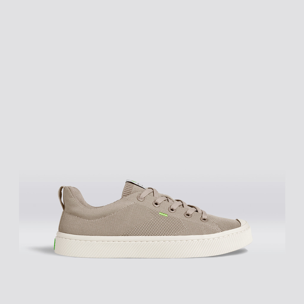 IBI Cariuma Low Top Bamboo Weave Knit Vegan Hombre Beige | AHTGKO940