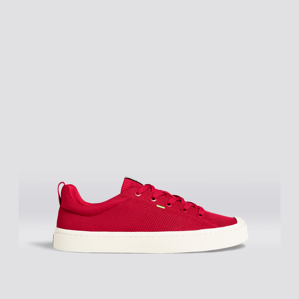 IBI Cariuma Low Top Bamboo Weave Knit Vegan Hombre Rojas | SAKYPD361