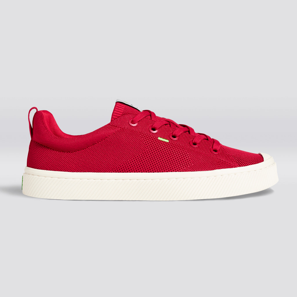 IBI Cariuma Low Top Bamboo Weave Knit Vegan Hombre Rojas | SAKYPD361