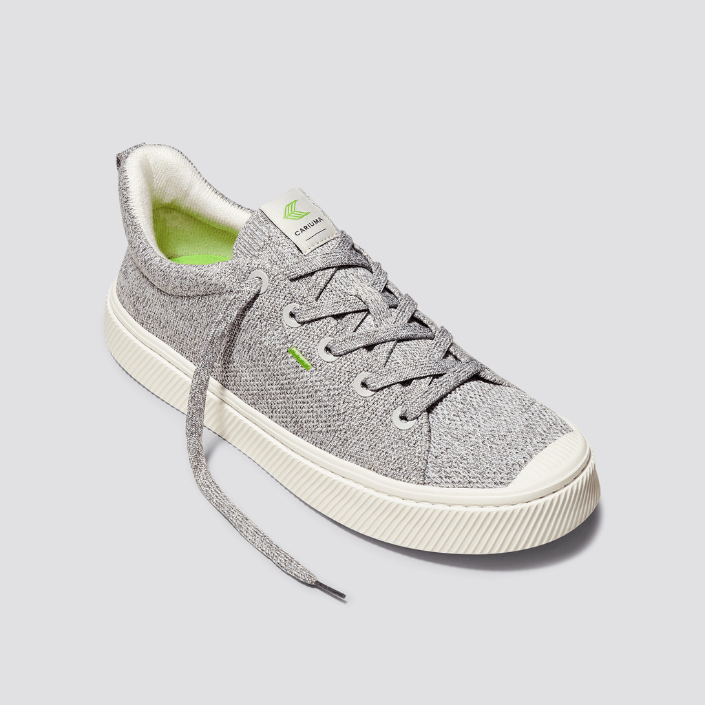 IBI Cariuma Low Top Bamboo Weave Knit Vegan Hombre Gris Claro | ZNJVRM132