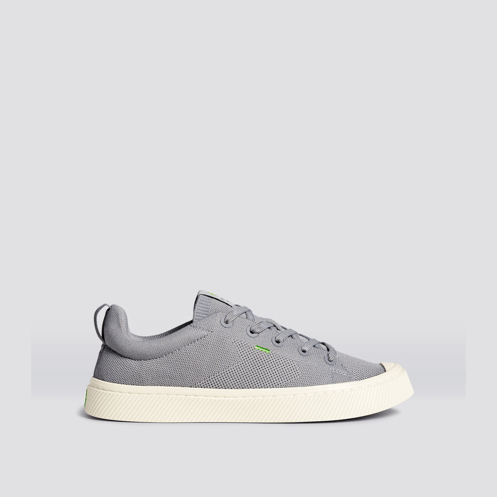 IBI Cariuma Low Top Bamboo Weave Knit Vegan Hombre Gris Claro | FIOJST289