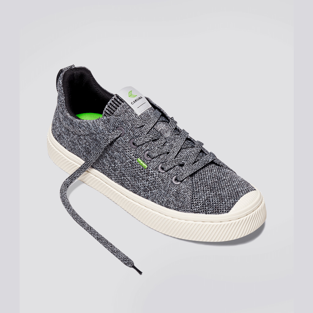 IBI Cariuma Low Top Bamboo Weave Knit Vegan Mujer Gris | YVQAMB326