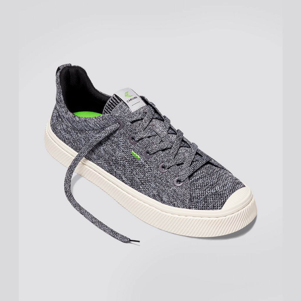 IBI Cariuma Low Top Bamboo Weave Knit Vegan Hombre Gris | EPSOAB493