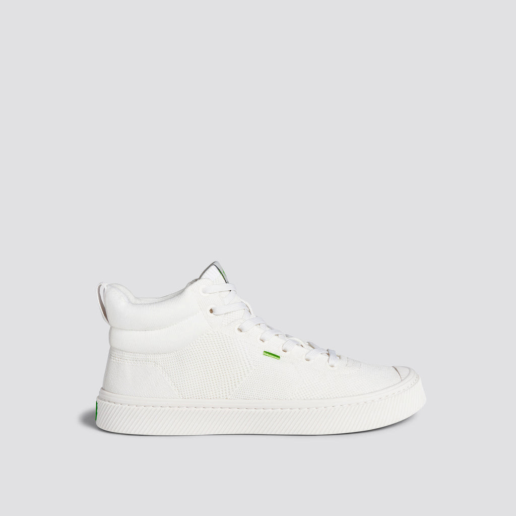 IBI HIGH Cariuma High Top Bamboo Weave Knit Vegan Hombre Blancas | LKOYVA702