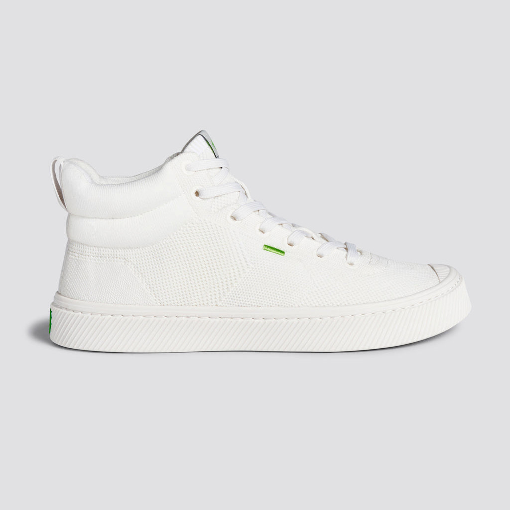 IBI HIGH Cariuma High Top Bamboo Weave Knit Vegan Hombre Blancas | LKOYVA702