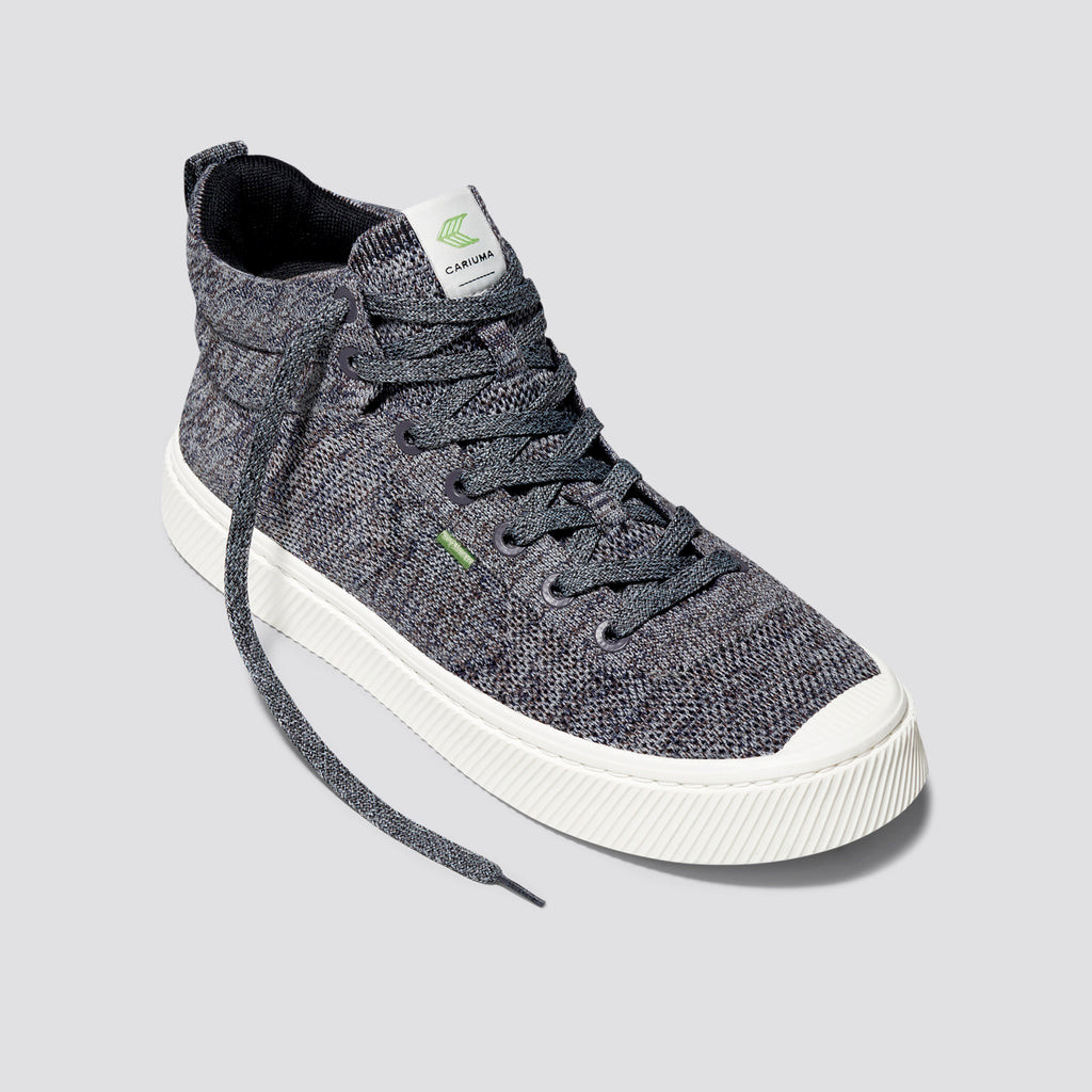 IBI HIGH Cariuma High Top Bamboo Weave Knit Vegan Mujer Gris | OWGDET027