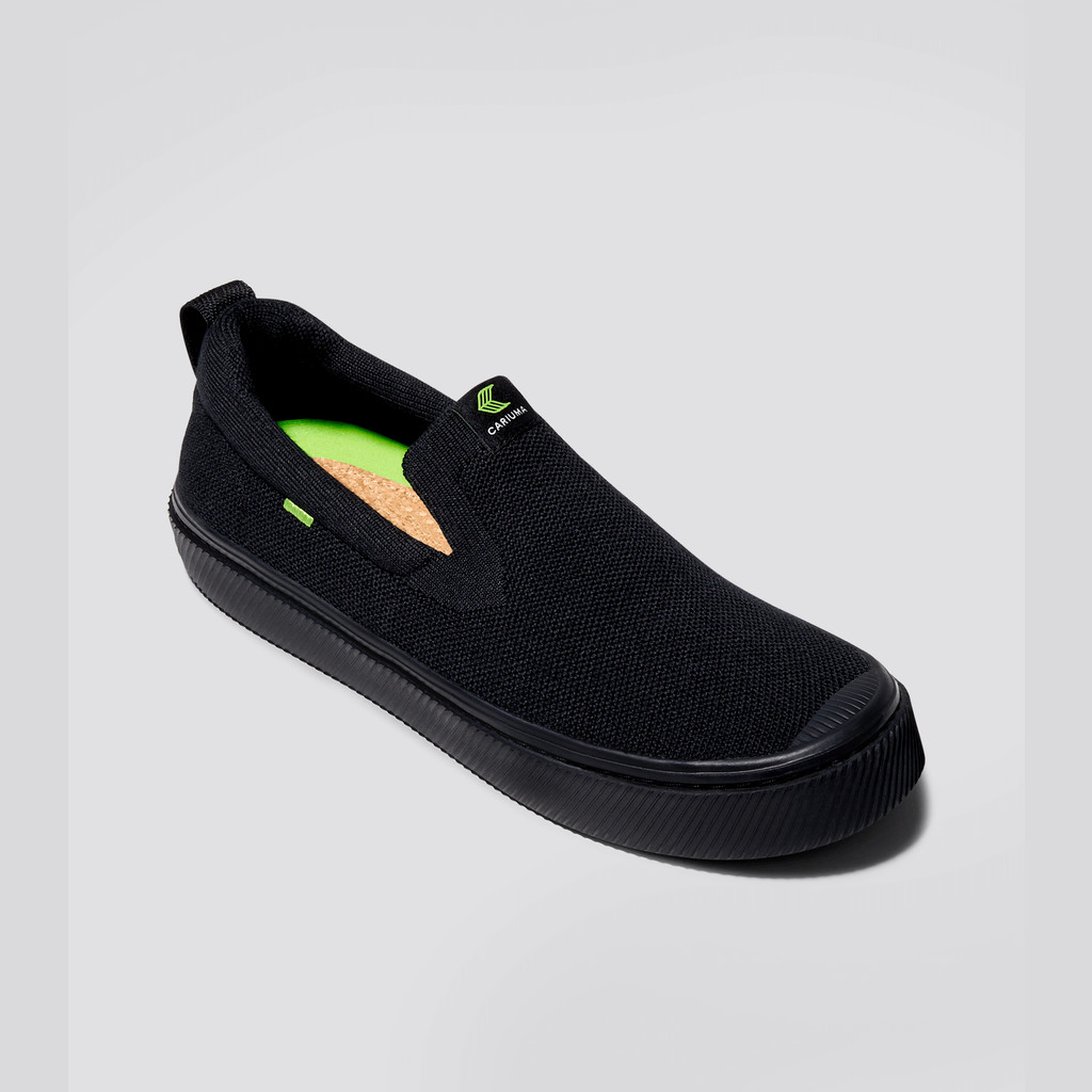 IBI Slip-On Cariuma Low Top Bamboo Weave Knit Hombre Negras | TSJOWU185