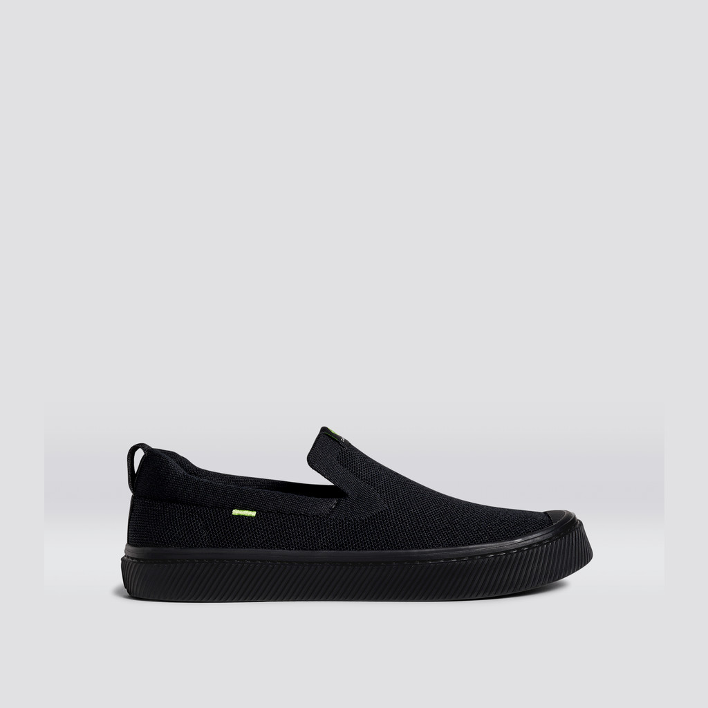 IBI Slip-On Cariuma Low Top Bamboo Weave Knit Hombre Negras | TSJOWU185