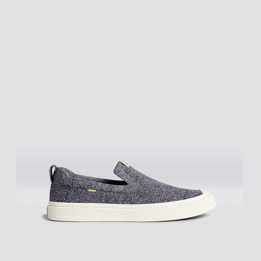 IBI Slip-On Cariuma Low Top Bamboo Weave Knit Vegan Hombre Gris | IKGYWZ361