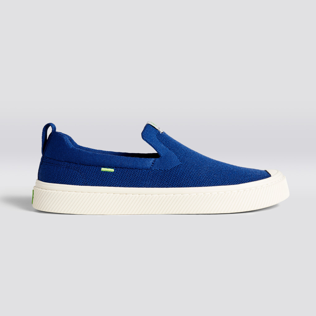 IBI Slip-On Cariuma Low Top Bamboo Weave Knit Vegan Mujer Azules | MYFABI758