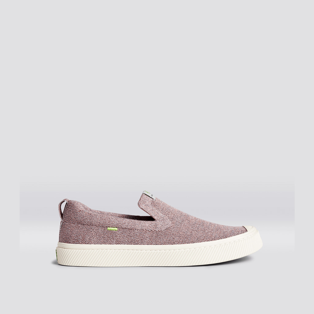 IBI Slip-On Cariuma Low Top Bamboo Weave Knit Vegan Mujer Stone Blush | YPTWQM513