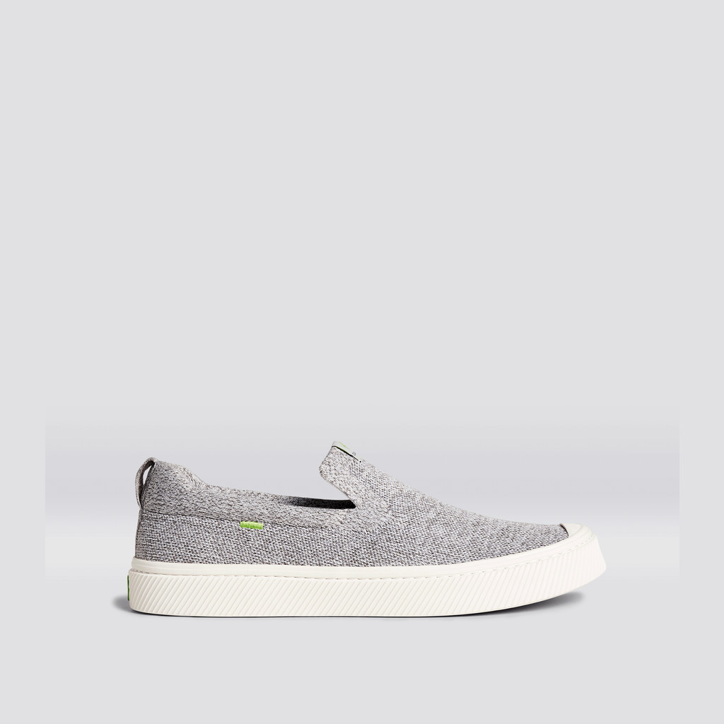 IBI Slip-On Cariuma Low Top Bamboo Weave Knit Vegan Hombre Gris Claro | RZWFTA965