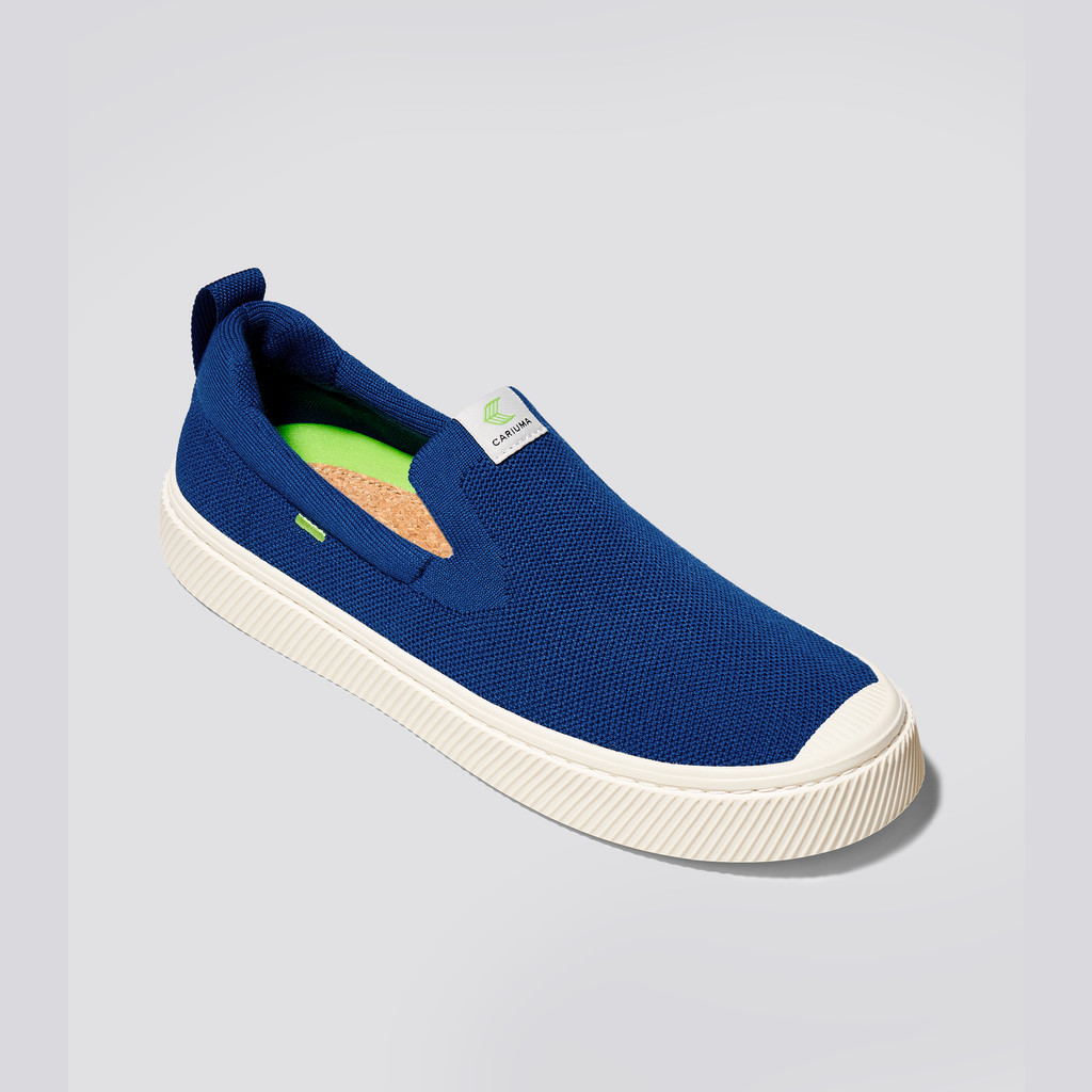 IBI Slip-On Cariuma Low Top Bamboo Weave Knit Vegan Hombre Azules | SBCATX953