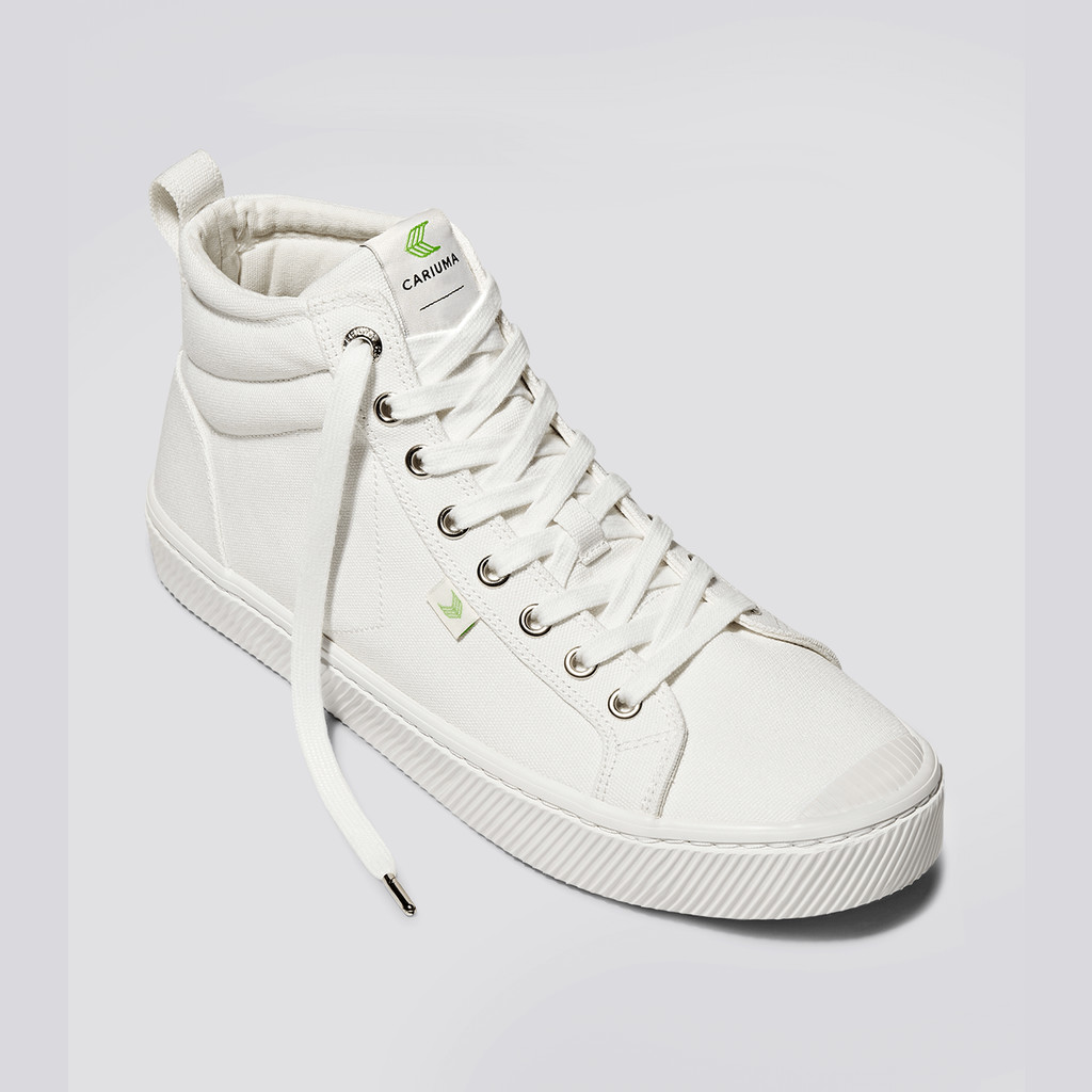 OCA HIGH Cariuma High Top Canvas Vegan Hombre Off-White | FQVIAX504