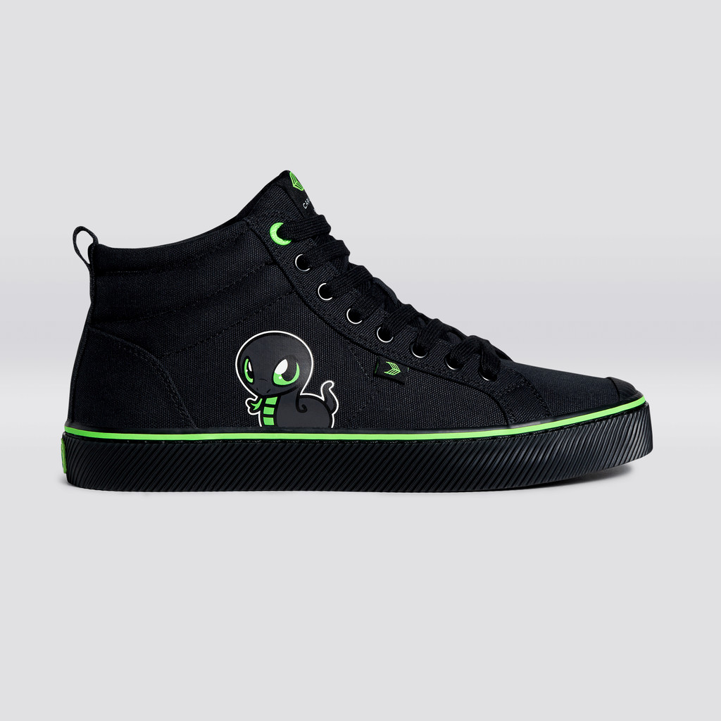 OCA HIGH Cariuma High Top Canvas Vegan Hombre Negras | BZGEWQ354