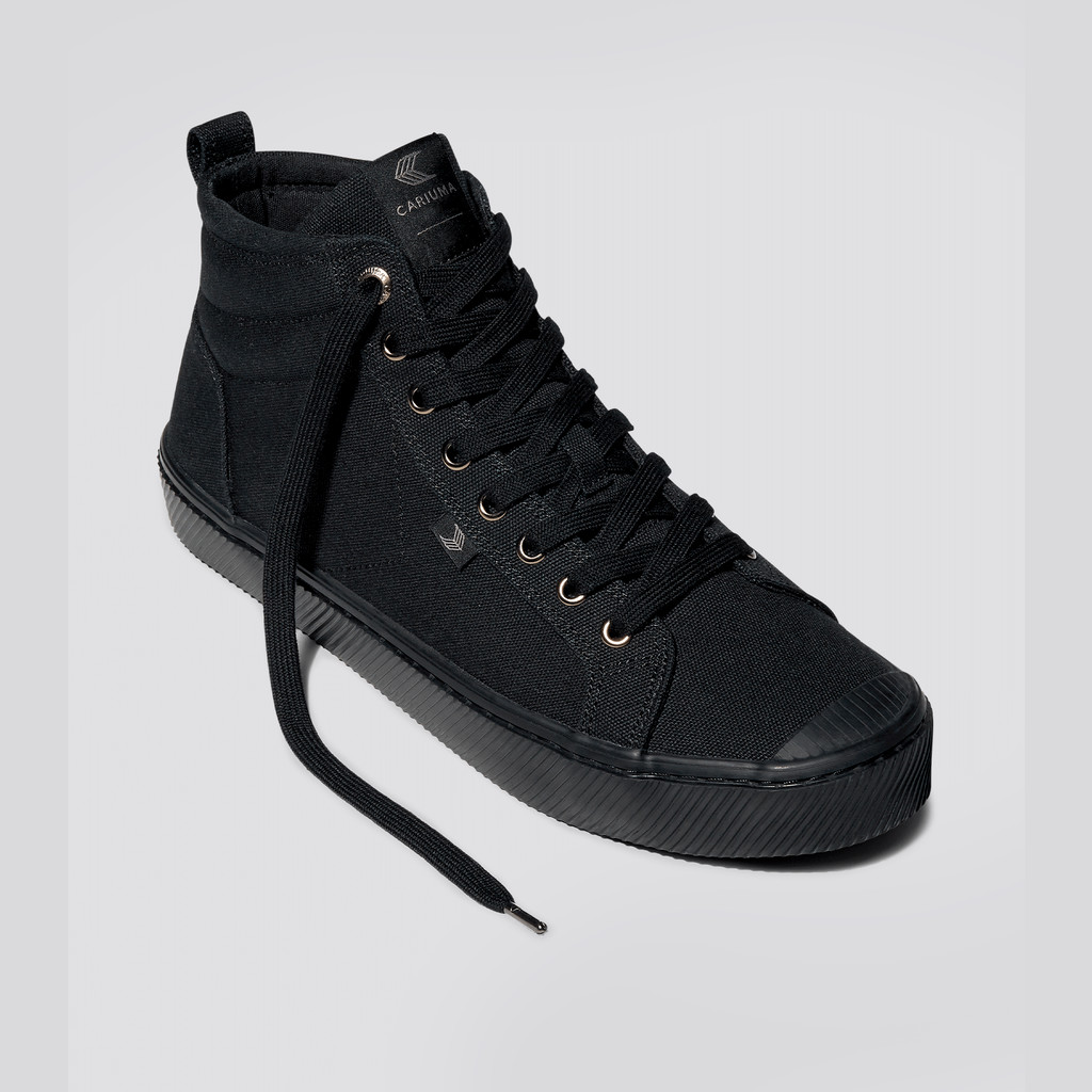 OCA HIGH Cariuma High Top Canvas Vegan Hombre Negras | FKCDPR341