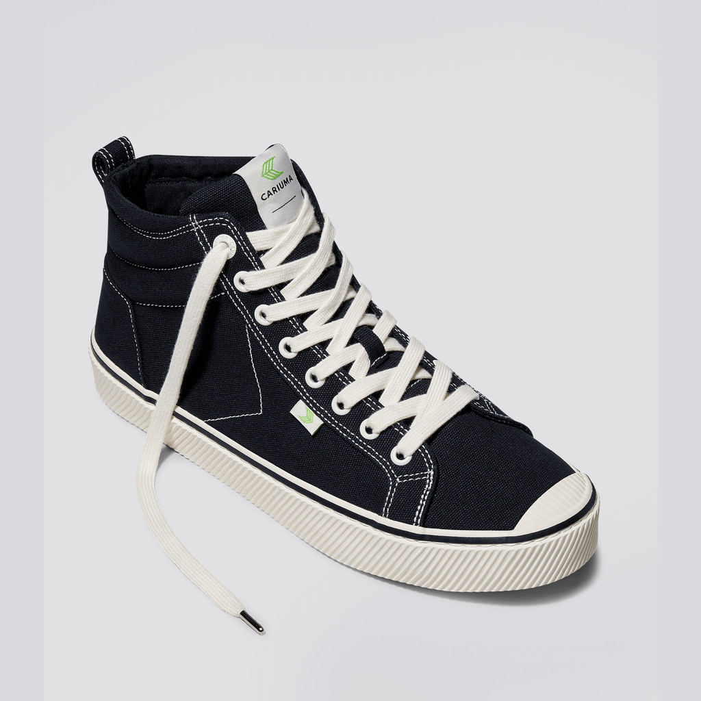 OCA HIGH Cariuma High Top Canvas Vegan Hombre Negras | SDVUGX016