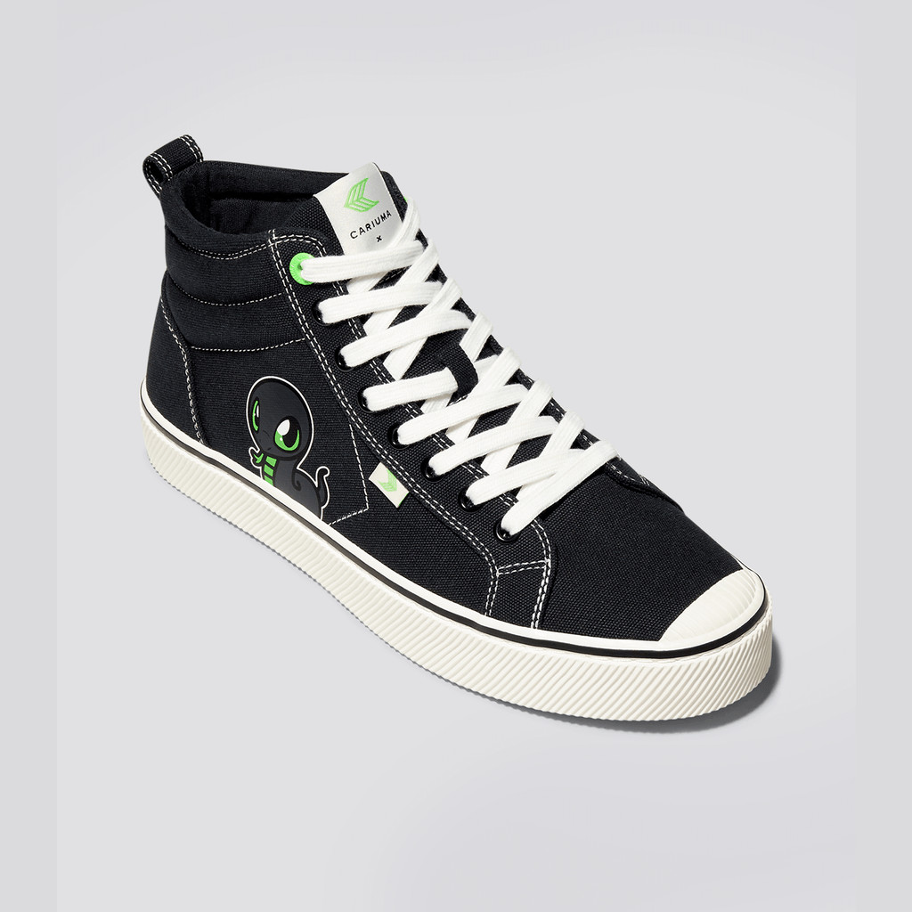 OCA HIGH Cariuma High Top Canvas Vegan Hombre Negras | BTAUFN370