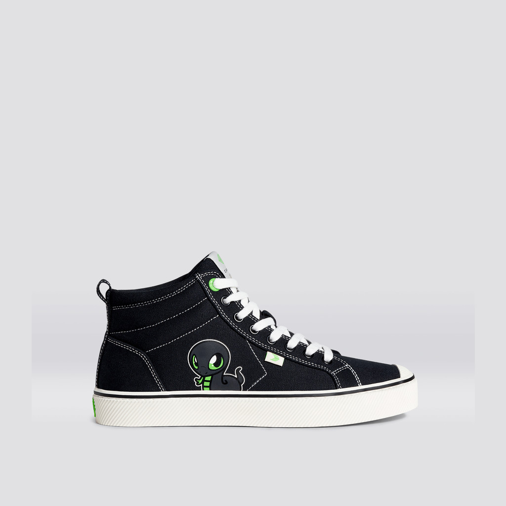 OCA HIGH Cariuma High Top Canvas Vegan Hombre Negras | BTAUFN370