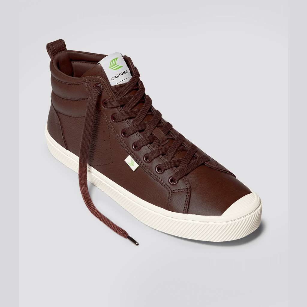 OCA HIGH Cariuma High Top Premium Leather Hombre Marrones | KWDMYS650